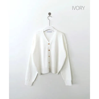 (10 colors) Autumn Layered V-Neck Loose Fit Knit Cardigan
