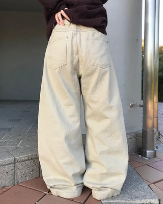Balloon Cotton Wide Pants