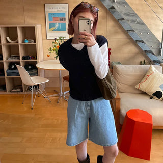 Denim shorts