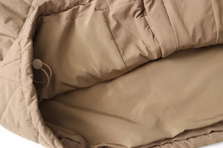 Wide Collar Diamond Quilted Jacket