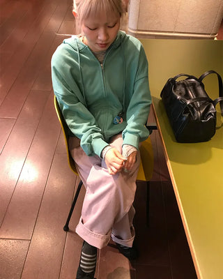 Oversized Basic Zip Hoodie
