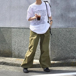 Wide Banding String Pants
