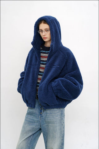 [MASONPRINCE] Fleece Hooded Jacket