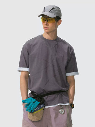 [Monterest] 7A Antibacterial Stitch Panel Relaxed Tee