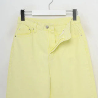 Colored straight denim pants