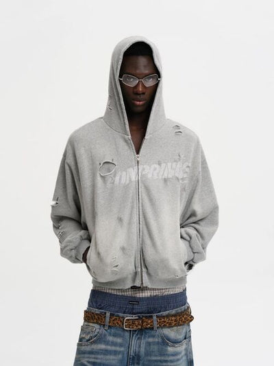 [MASONPRINCE] Double Layer Zip-Up Hoodie