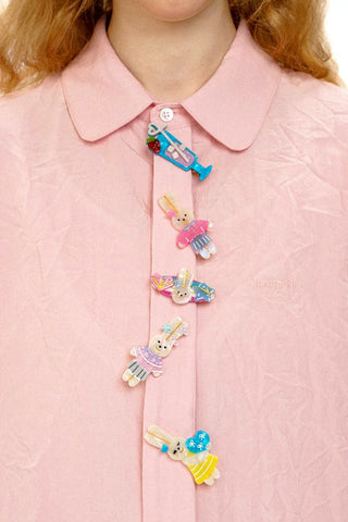 [Moromoro2] Crinkle Tie-Neck Pleated Shirt  Dress