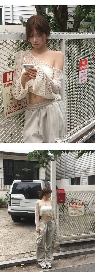 Pigment Rope Cargo Wide Pants - 2 colors