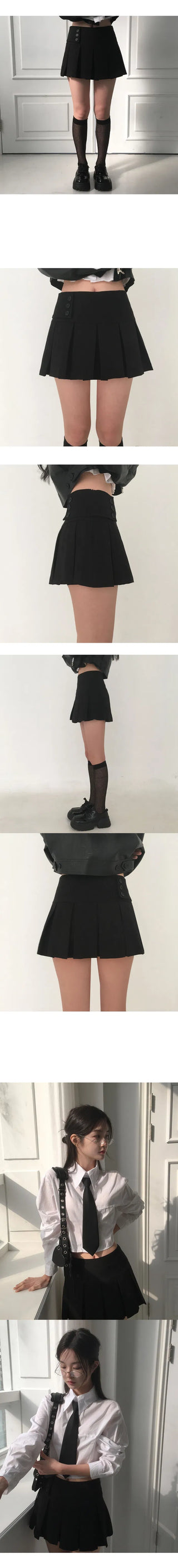 Pleated Mini Skirt Pants - 3 colors