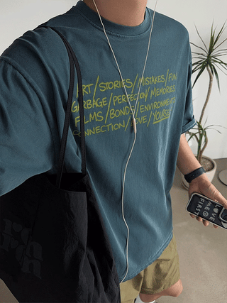 Yourself Lettering Pigment 1/2 T-shirt
