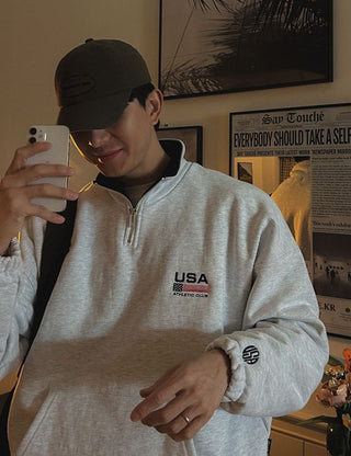 USA Athleisure Half-Zip Sweatshirt (4 colors)