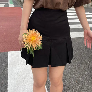Pleated mini skirt