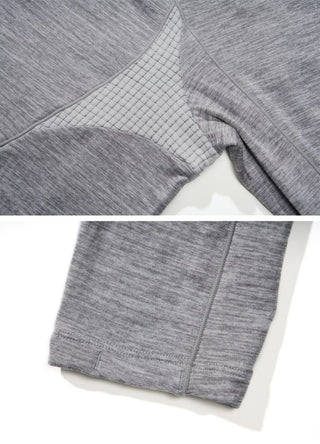 [Monterest] 3A Antibacterial Grid Fleece Half-Zip Tee