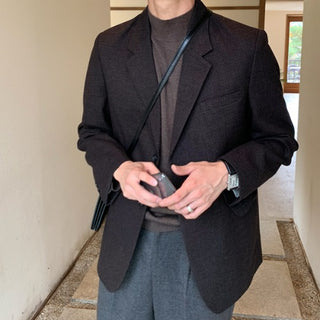 Brown Wool Check Blazer (2 colors)