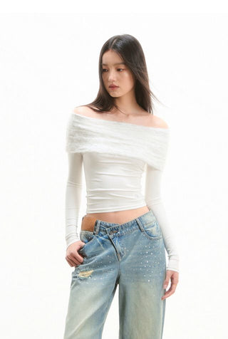 [NOTAWEAR] Lace Off shoulder Top