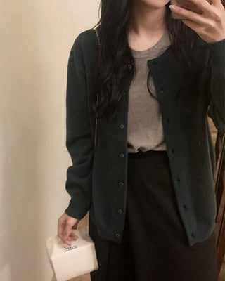 Loose-fit round cardigan