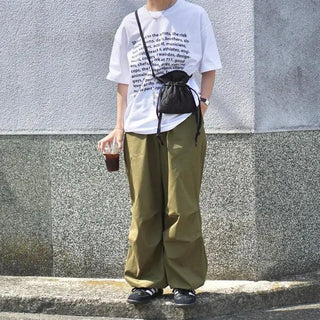 Wide Banding String Pants