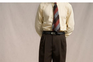 [CULTUM] Wool Blend Double Pleat Trousers