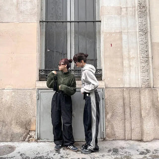 Pintuck cargo pants