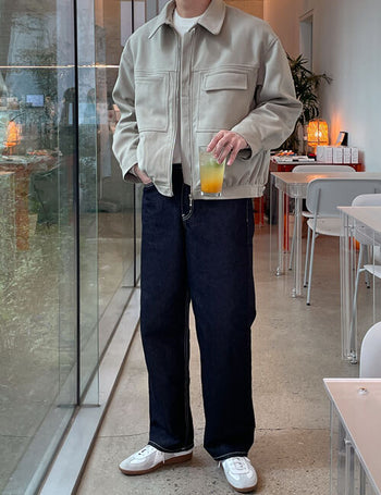 3D Pocket Wool Short Jacket (3 colors)