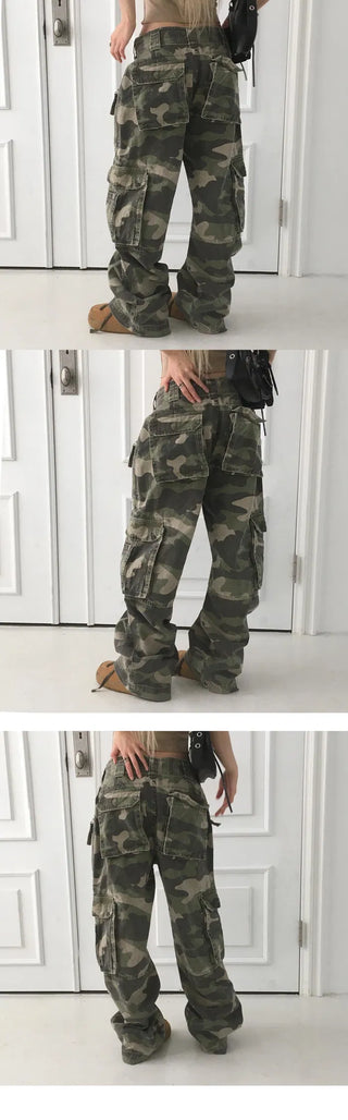 Military Camo Cargo Semi-Wide Pants - 3 Colors