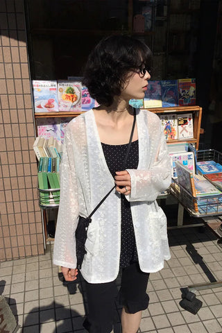 See-through stitch jacket