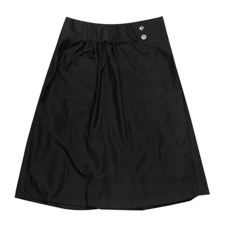 Belted pleated skirt