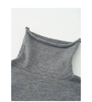 Side-button turtleneck knit vest