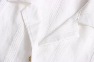 Draped short-sleeved shirt