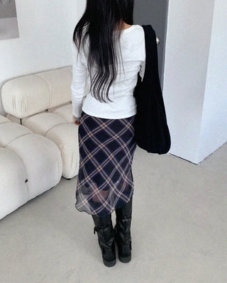 Midi Long Sheer Skirt