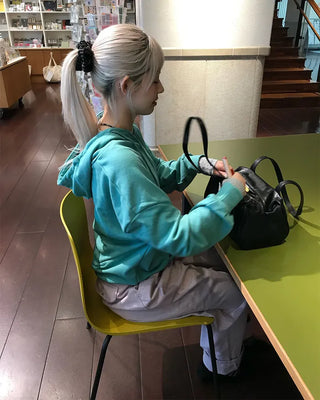 Oversized Basic Zip Hoodie