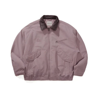 [Monterest] Washed Cotton Work Jacket with Leather Collar