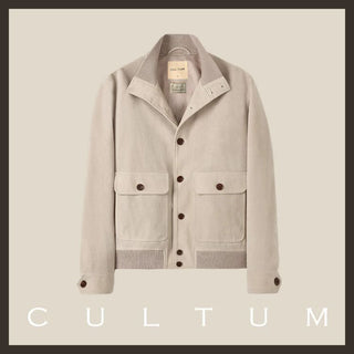 [CULTUM] Italian A1 Flight Suede Bomber Jacket