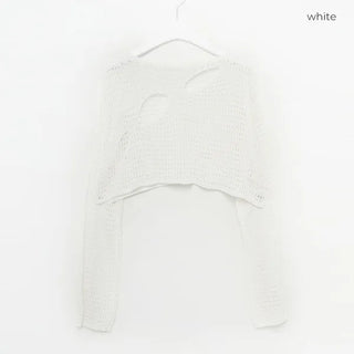 Perforated knit top