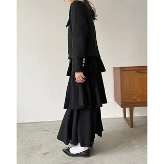 3-tiered long canter skirt