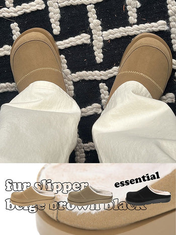 Fuko Height-increasing Fur Slippers