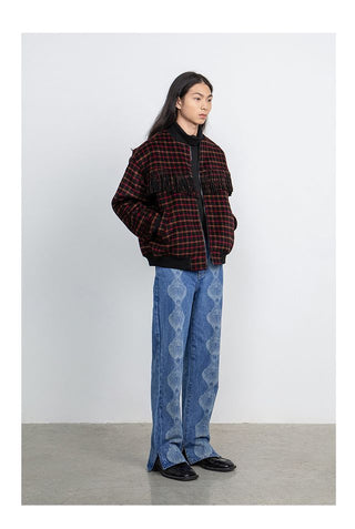 CONP Devoré Graphic Denim Pants (Blue)