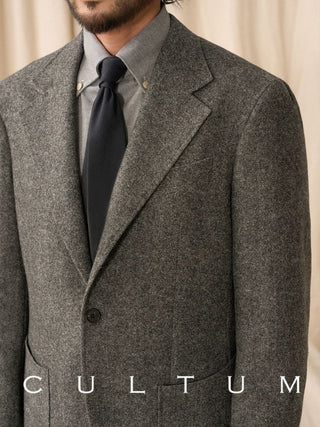 [CULTUM] Wool Herringbone Neapolitan Suit
