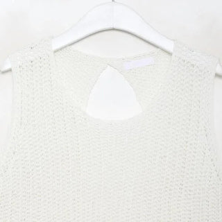 Back-cut low-gauge sleeveless knit