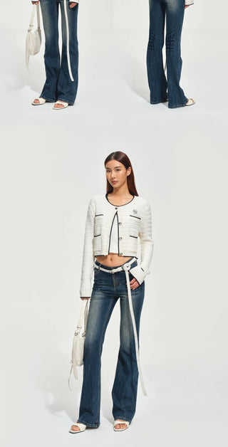 [NOTAWEAR] Wave Washed Slim Straight Jeans