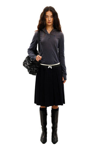 [Moromoro2] Old Hooded Long T-Shirt