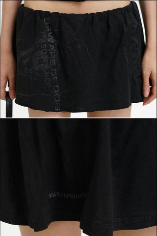 [MASONPRINCE] Deconstructed Cotton Mini Skirt