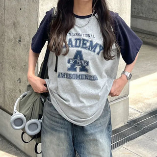 (Unisex) Raglan Sleeve Printed T-Shirt
