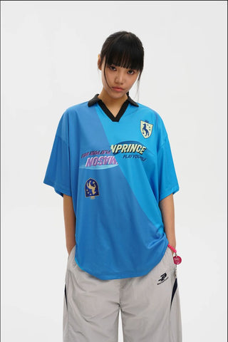 [MASONPRINCE] Quick-Dry Layered Badge Sport Jersey