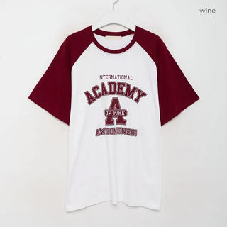 (Unisex) Raglan Sleeve Printed T-Shirt