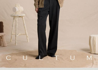 [CULTUM] Cotton Knit Zip-Up Collar Cardigan