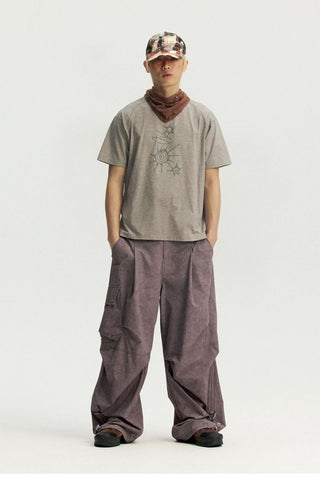 [Monterest] Washed Pleated Parachute Pants