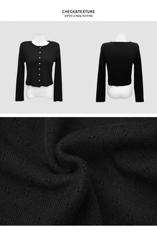 Flower Punching Cardigan - 8 colors