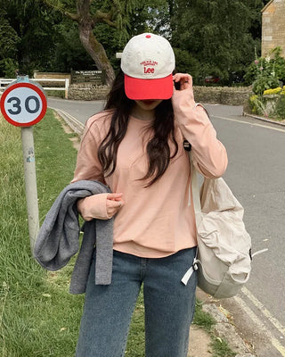 (Standard Fit/Loose Fit) Clean Long-Sleeve T-Shirt