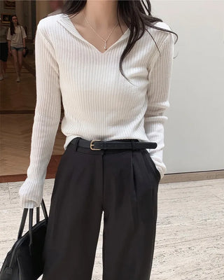 Slim slit ribbed knit - 5 colors